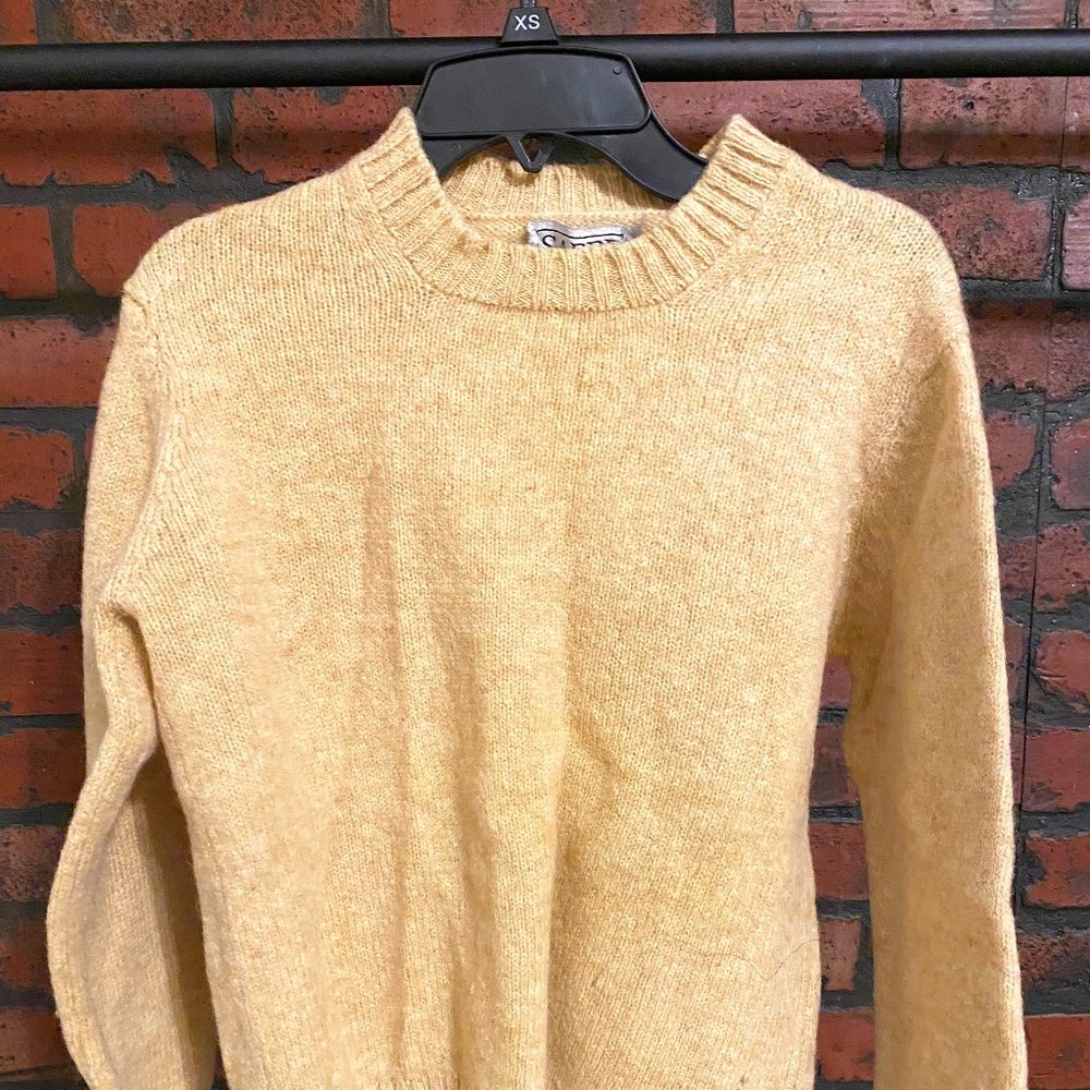 COPY - Vintage Light Yellow Crewneck Sweater, 100% Wool
